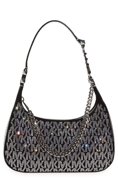 michael kors black sparkle bag|Michael Kors handbags small black.